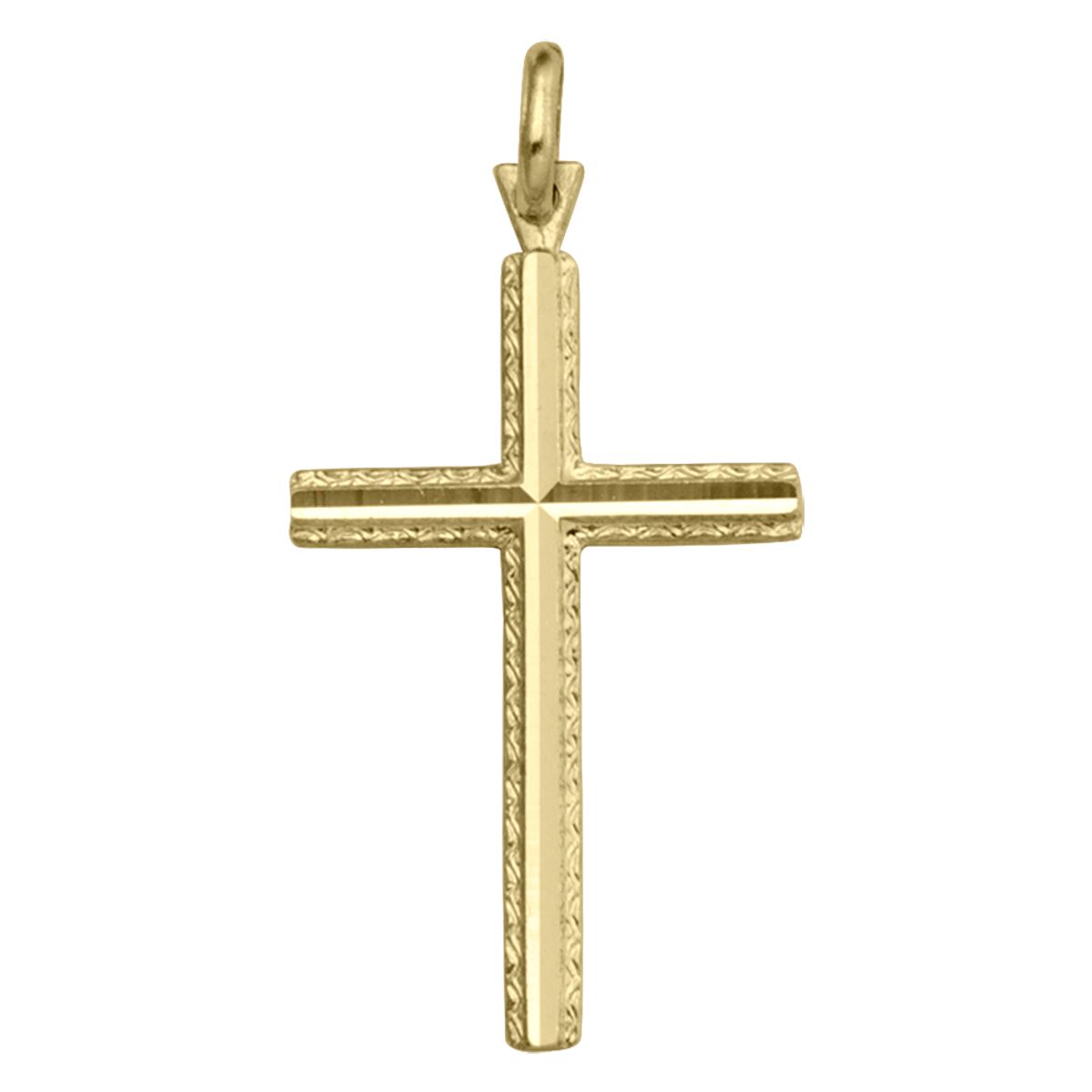X0410, Gold Cross, Beveled Design