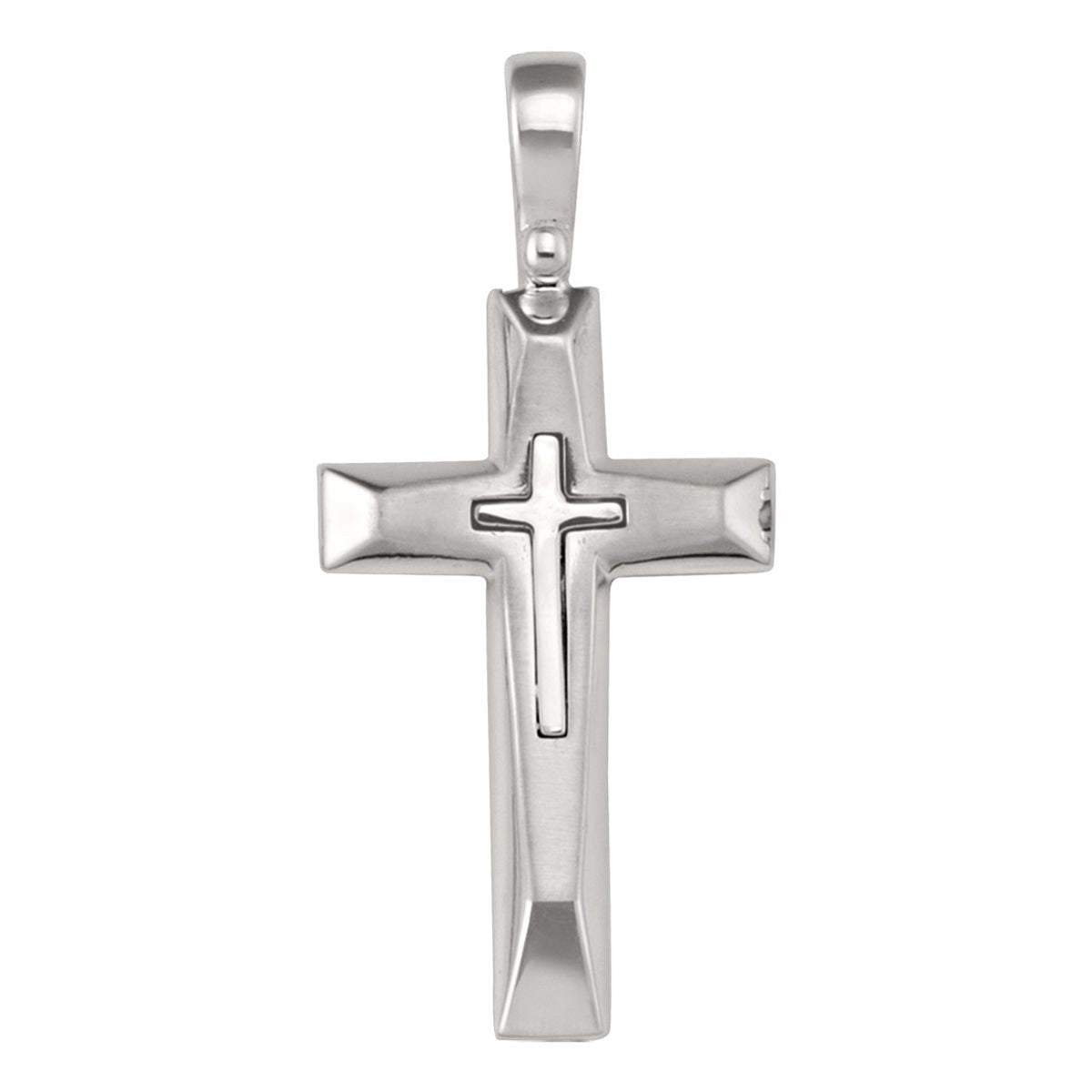 X0505, Gold Cross, Beveled Design