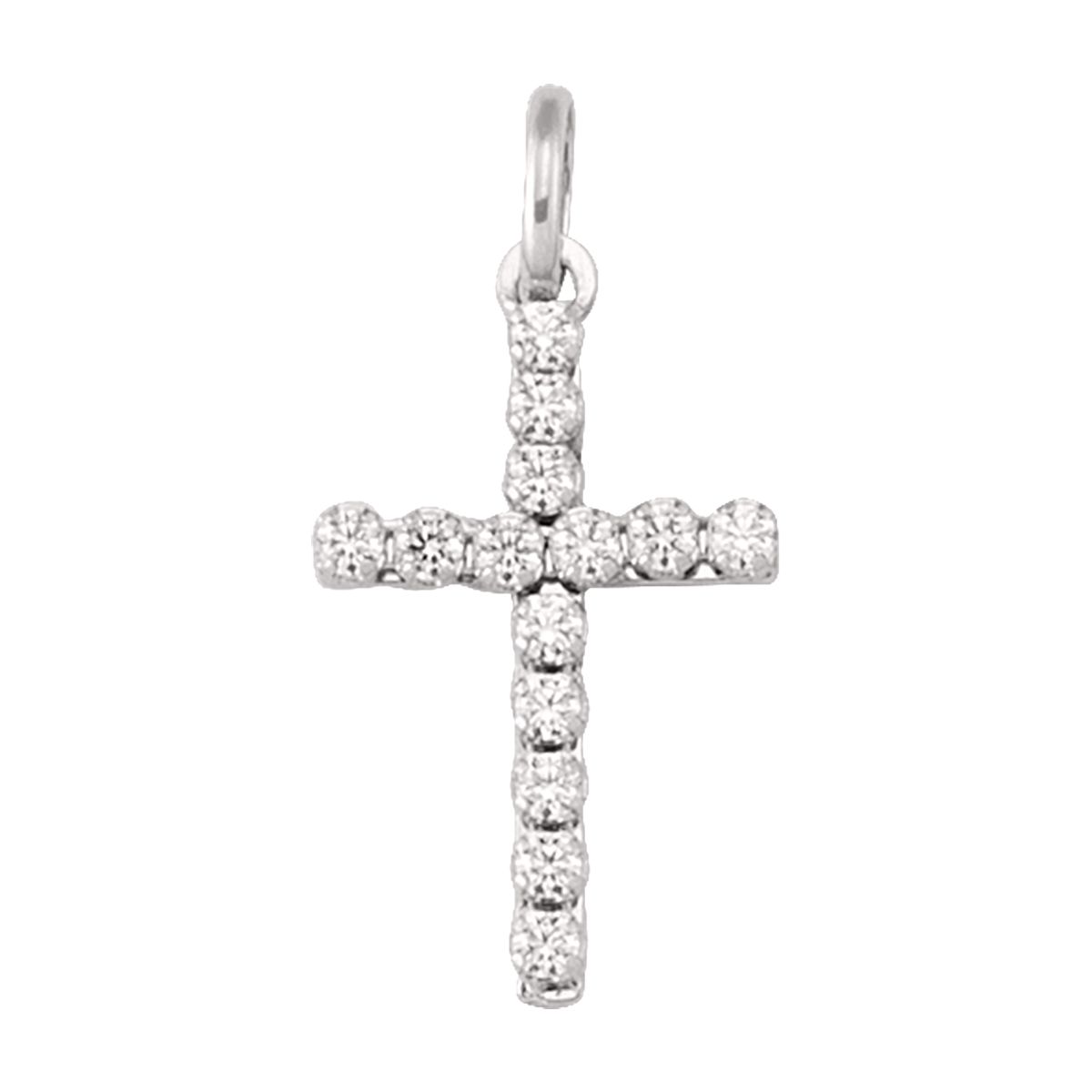 XCZ0601, Gold Cross, Cubic Zirconia
