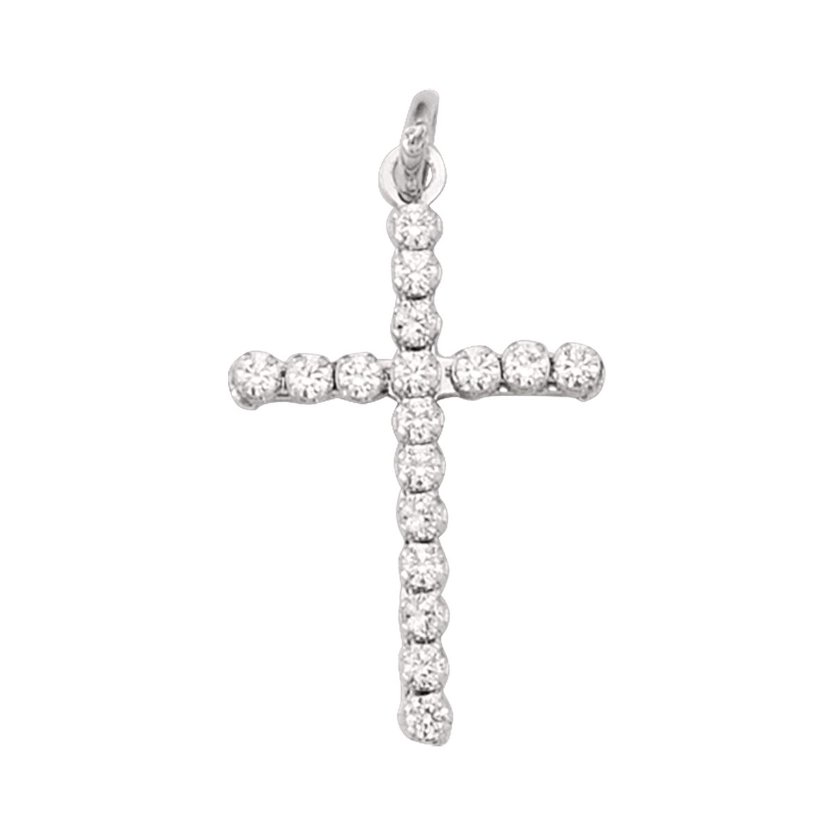 XCZ0601, Gold Cross, Cubic Zirconia