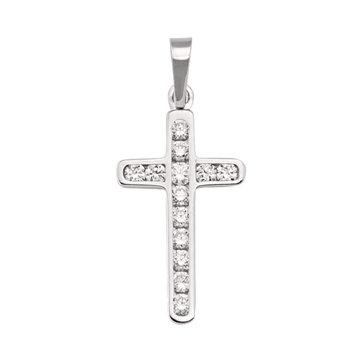 XCZ0602, Gold Cross, Cubic Zirconia
