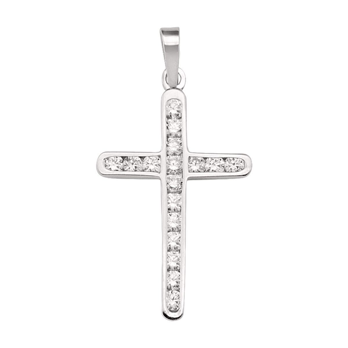 XCZ0602, Gold Cross, Cubic Zirconia
