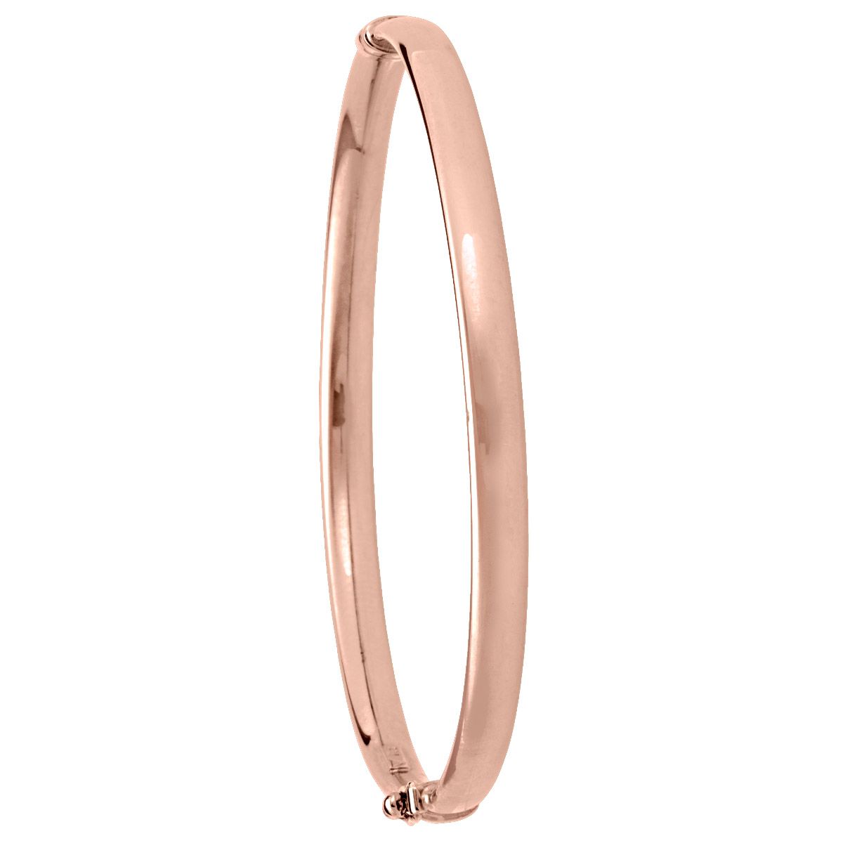 BBG0302, Gold Bangle, Hinged, Rose Gold
