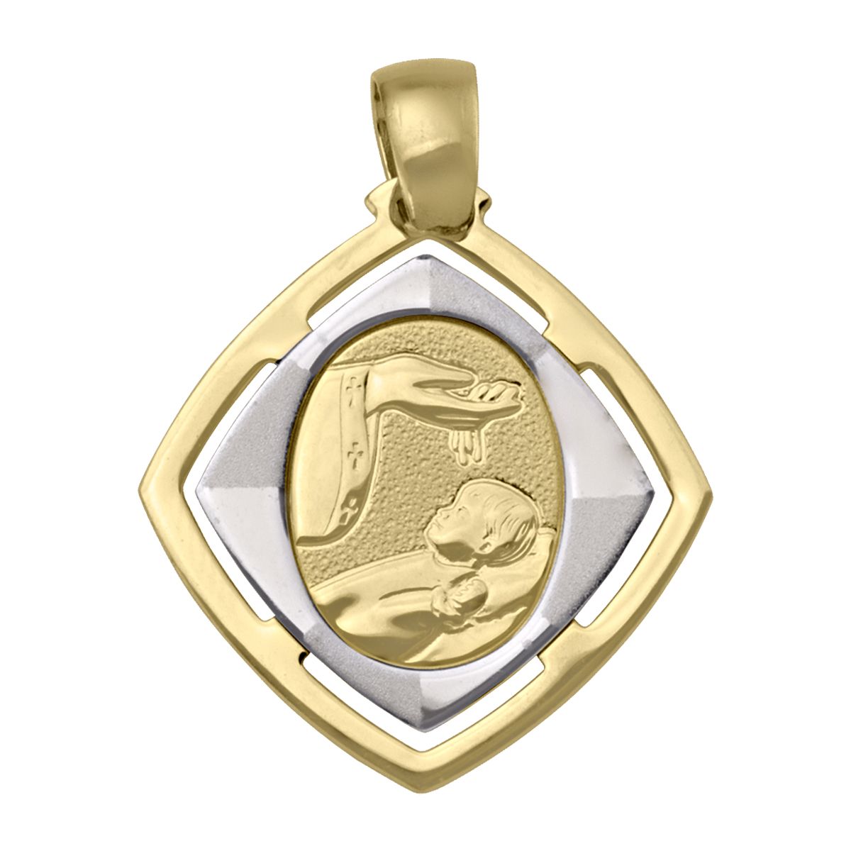 PB0113, Gold Pendant, Baptism