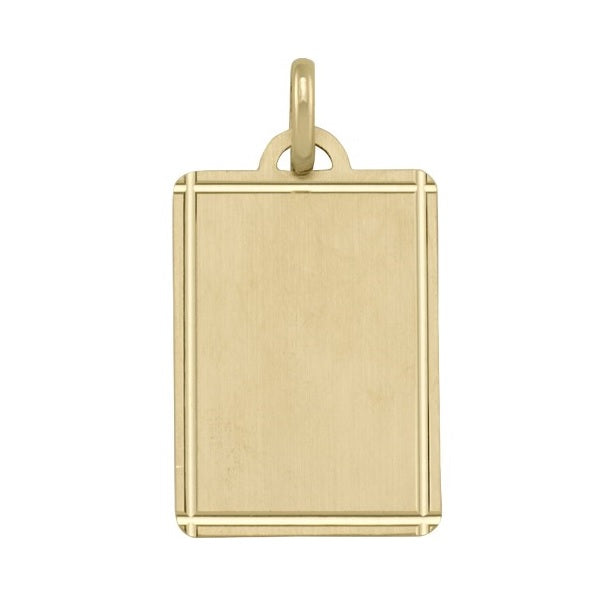 PDT0101, Gold Pendant, Engravable Dog Tag