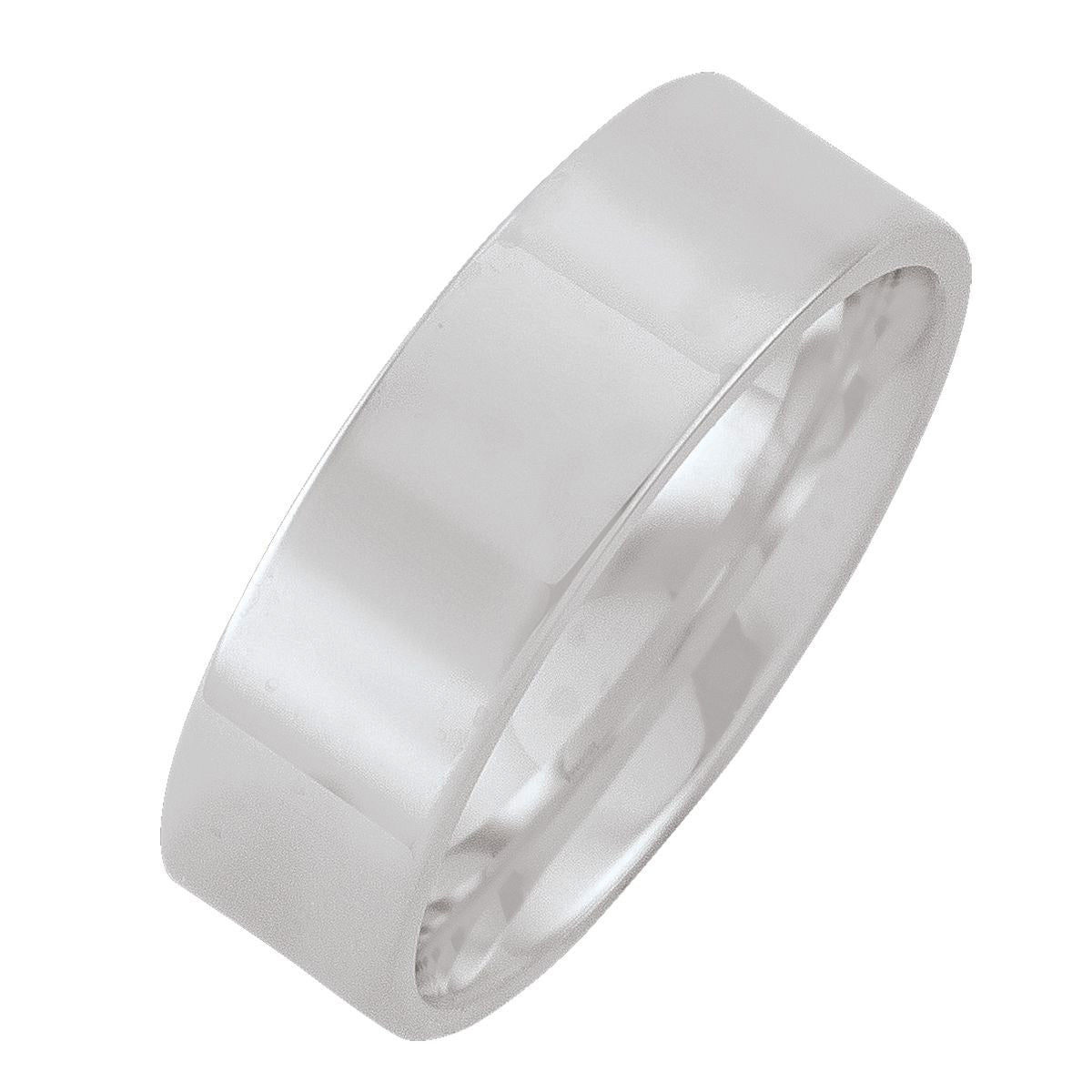 WB0106B, Gold Wedding Band, 6 mm, Flat Top, Inside Comfort Fit