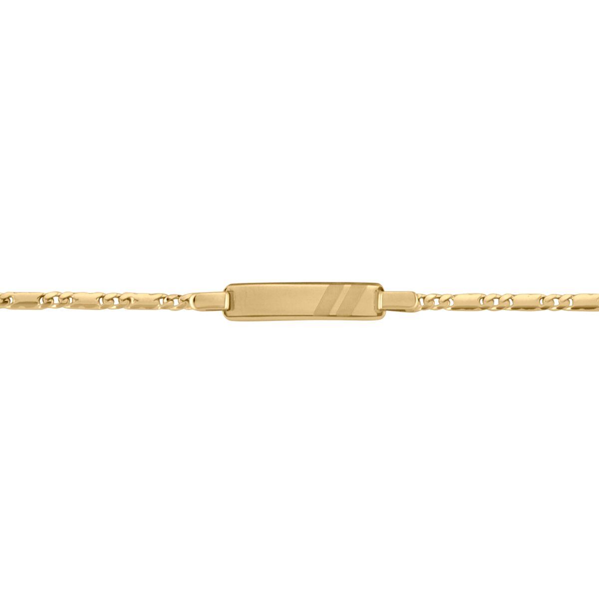 B0106, Gold Bracelet, Engravable ID, Yellow and White Gold