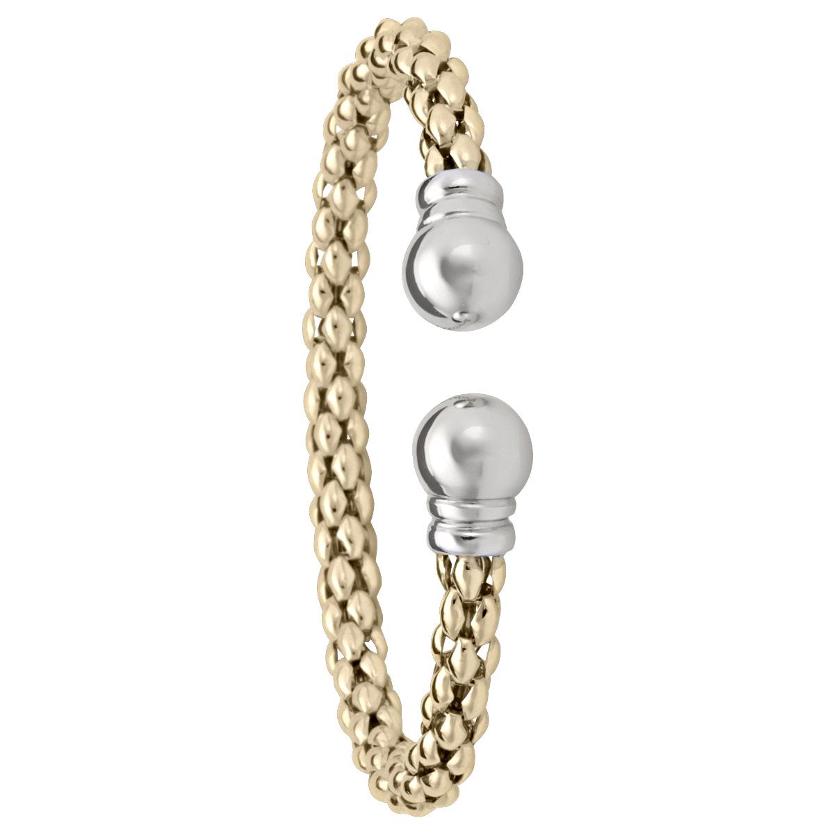BBG0402, Gold Bangle, Cuff, White or Two Tone Gold