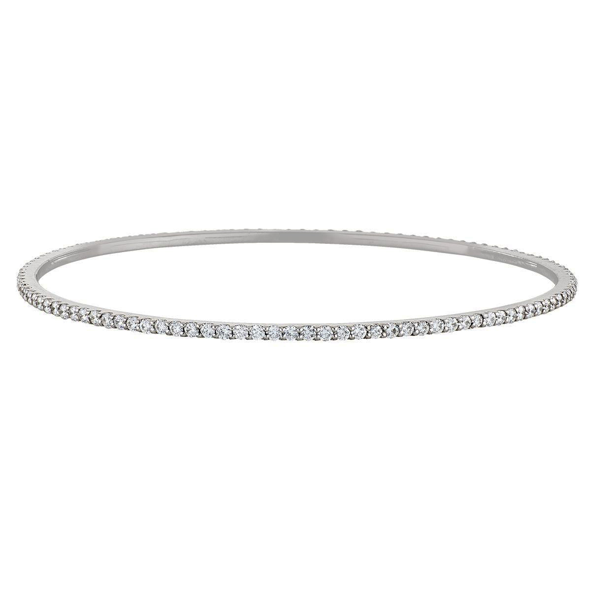 BBGD0101, Gold Bangle, Slip On, Diamond, Single Row