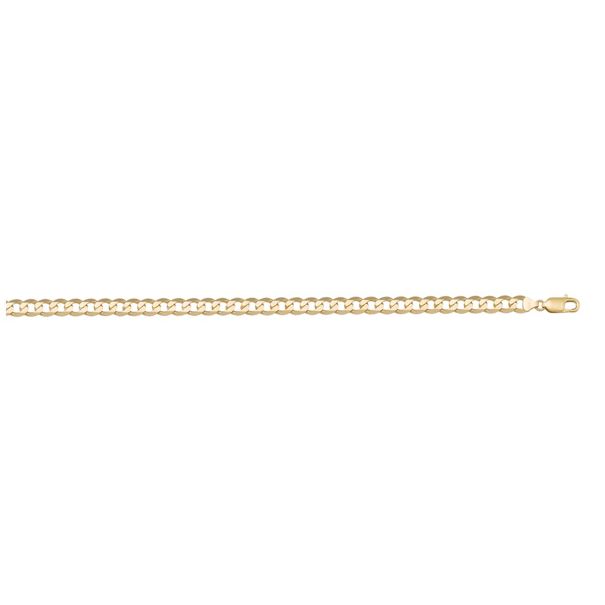 CCRB04, Gold Bracelet, Open Curb, Yellow Gold