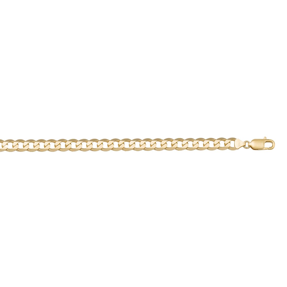 CCRB04, Gold Bracelet, Open Curb, Yellow Gold