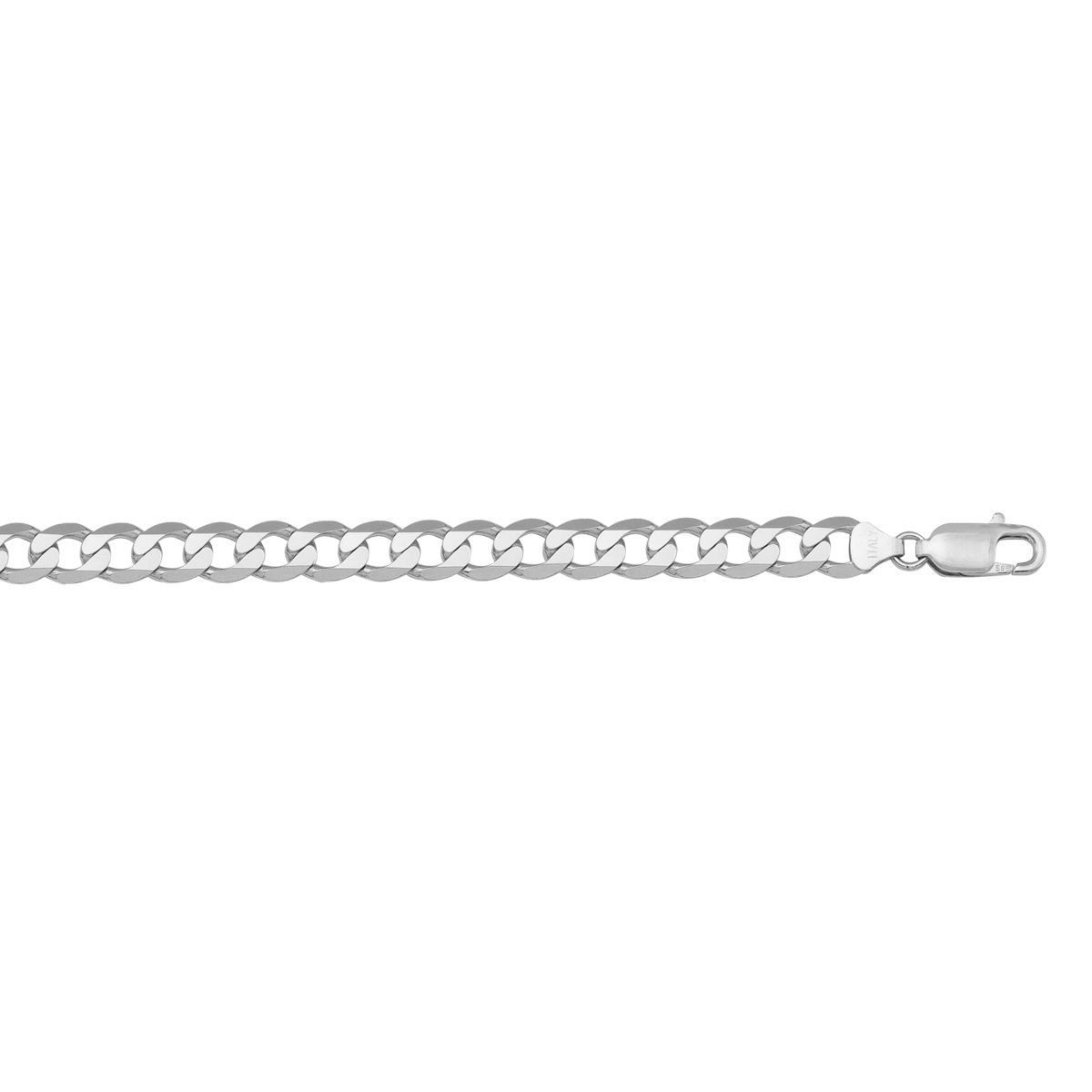 CCRB04, Gold Bracelet, Open Curb, White Gold