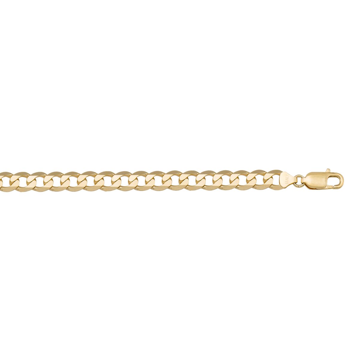 CCRB04, Gold Bracelet, Open Curb, Yellow Gold