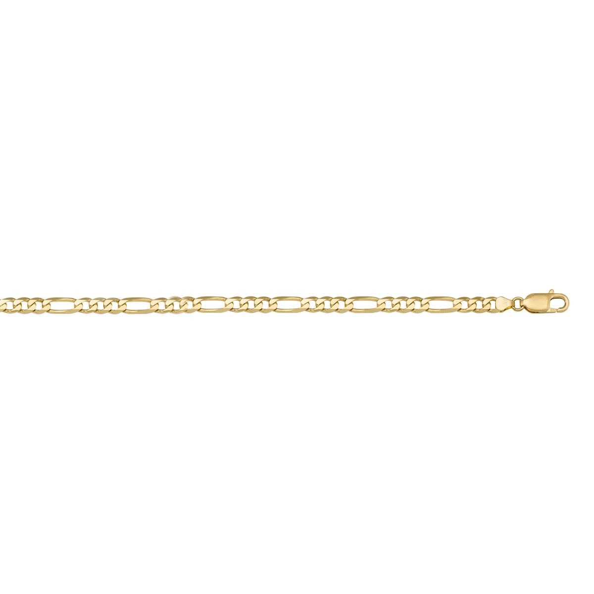CFIG02, Gold Bracelet, Hollow Figaro, Yellow Gold