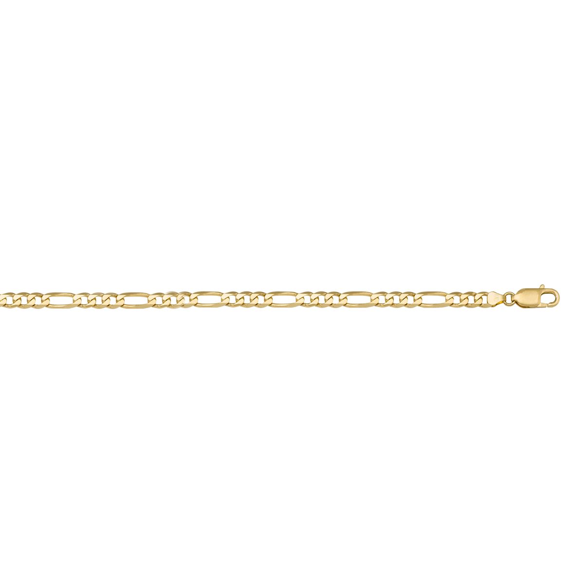 CFIG02, Gold Bracelet, Hollow Figaro, Yellow Gold