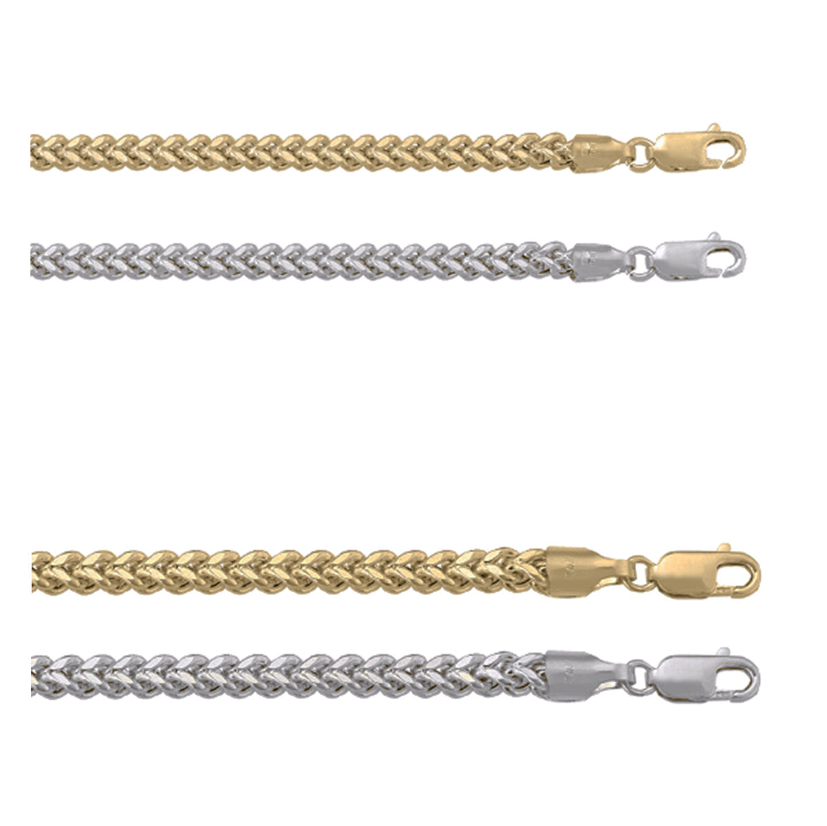 CFRA02, Gold Chain, Hollow Franco, Yellow Gold