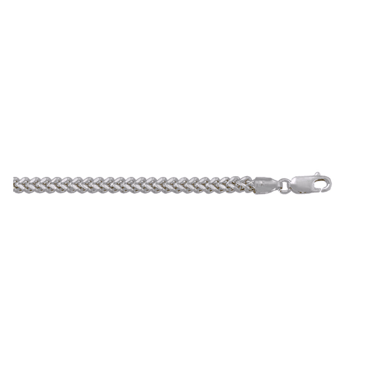 CFRA02, Gold Chain, Hollow Franco, White Gold