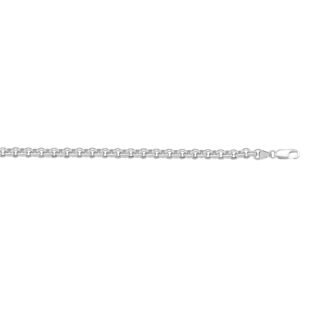 CROL01, Gold Bracelet, Hollow Rolo, White Gold