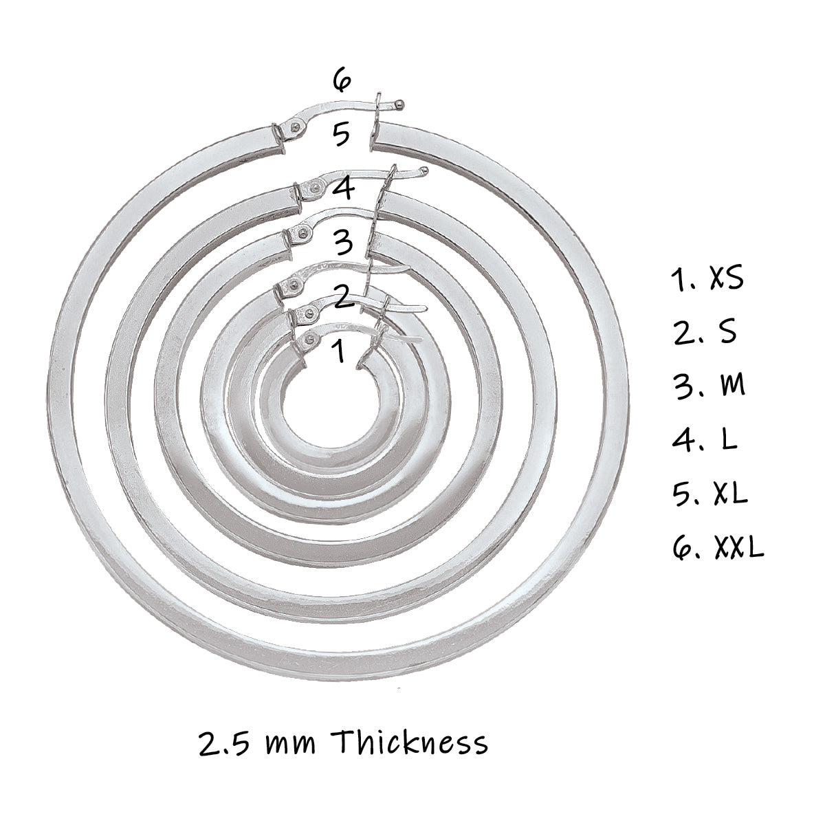 EH0102, Gold Earrings, Hoops, 2.5 mm Tubing