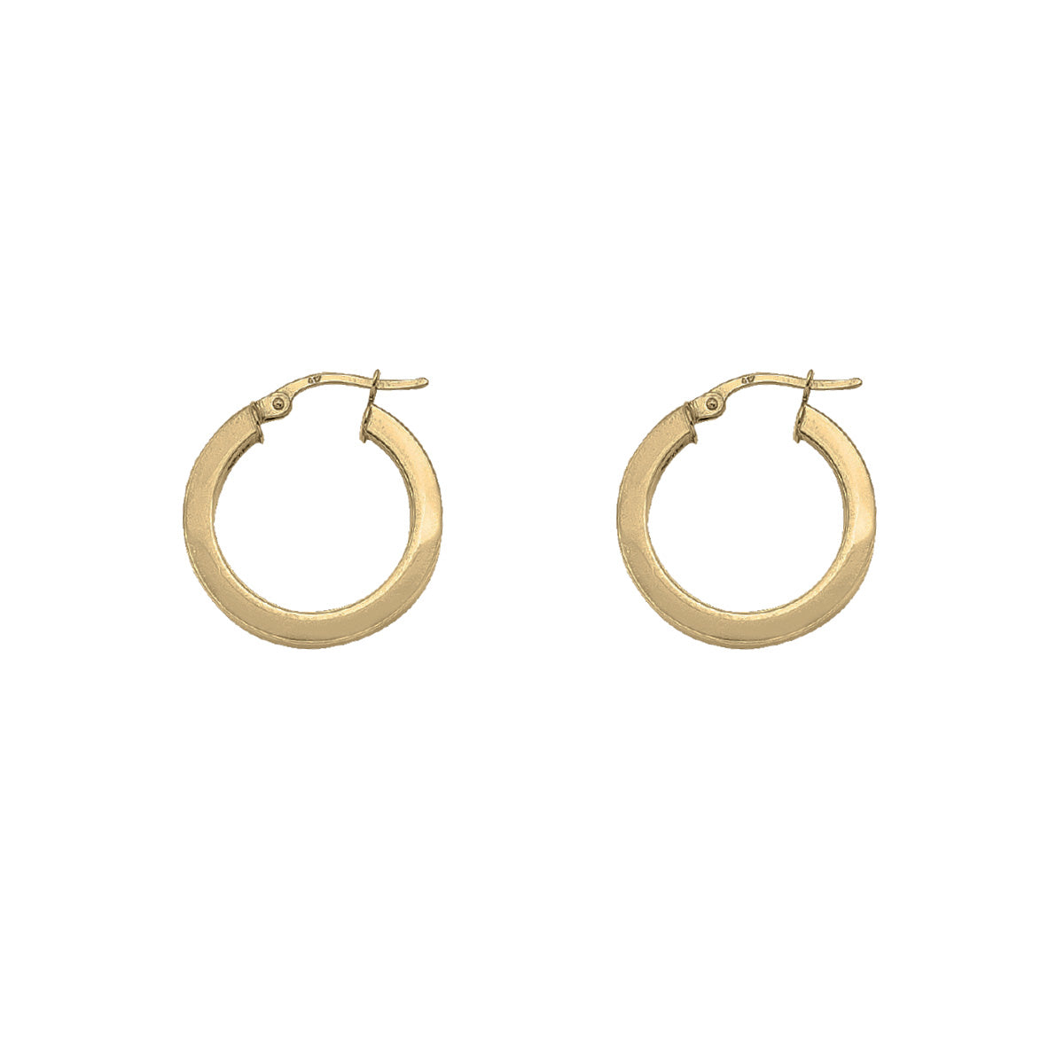 EH0102, Gold Earrings, Hoops, 2.5 mm Tubing