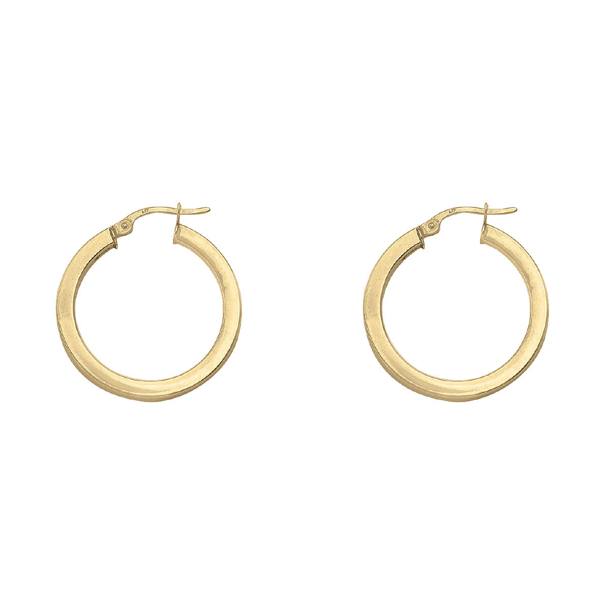 EH0102, Gold Earrings, Hoops, 2.5 mm Tubing