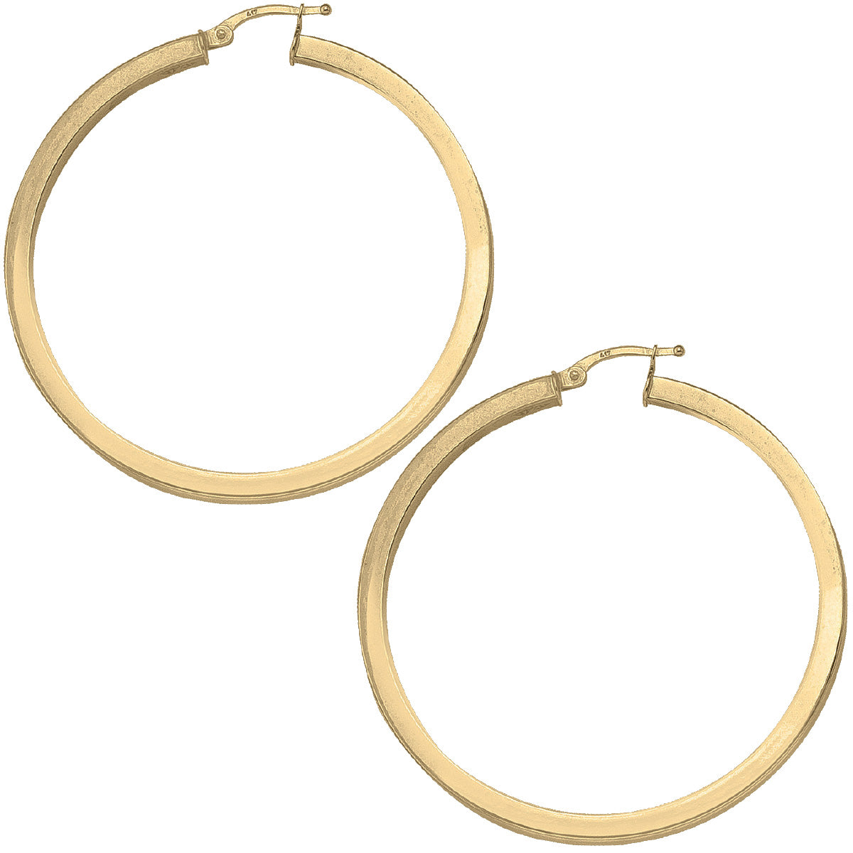 EH0102, Gold Earrings, Hoops, 2.5 mm Tubing