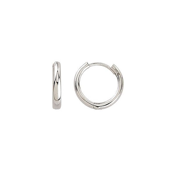 EN1510, Gold Earrings, Huggies, High Polish Plain