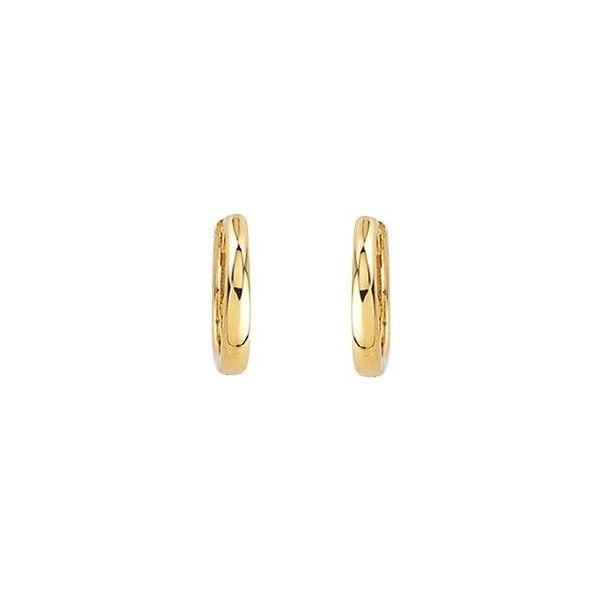 EN1510, Gold Earrings, Huggies, High Polish Plain