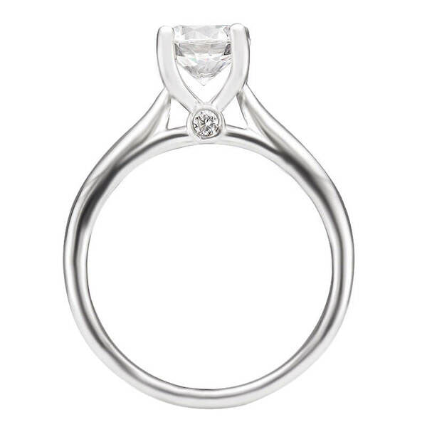 ERS0102, Gold Solitaire Engagement Ring, Setting Only