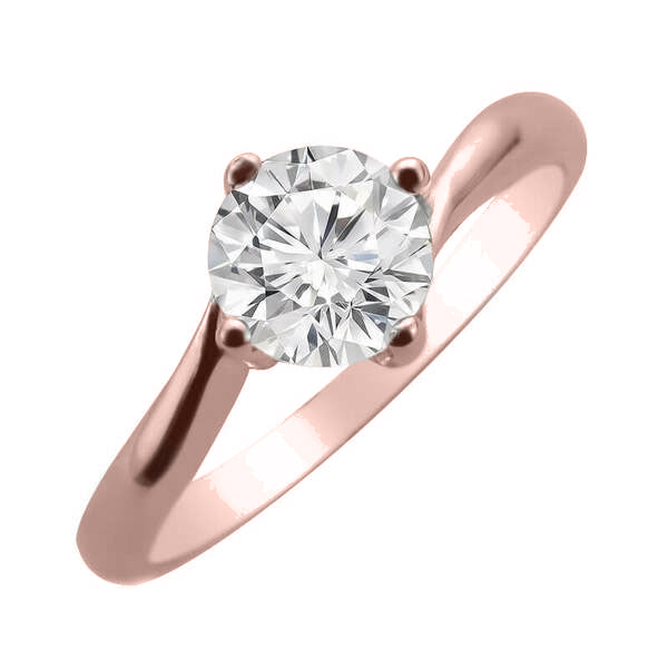 ERS0104, Gold Solitaire Engagement Ring, Setting Only