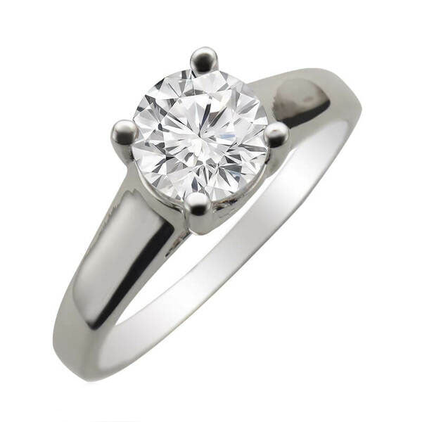 ERS0105, Gold Solitaire Engagement Ring, Setting Only