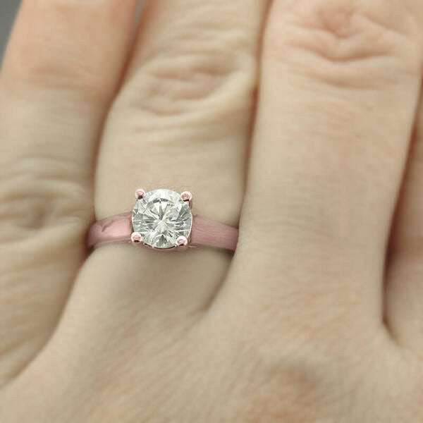 ERS0105, Gold Solitaire Engagement Ring, Setting Only