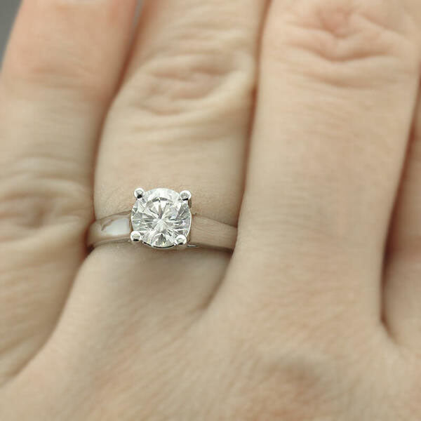ERS0105, Gold Solitaire Engagement Ring, Setting Only