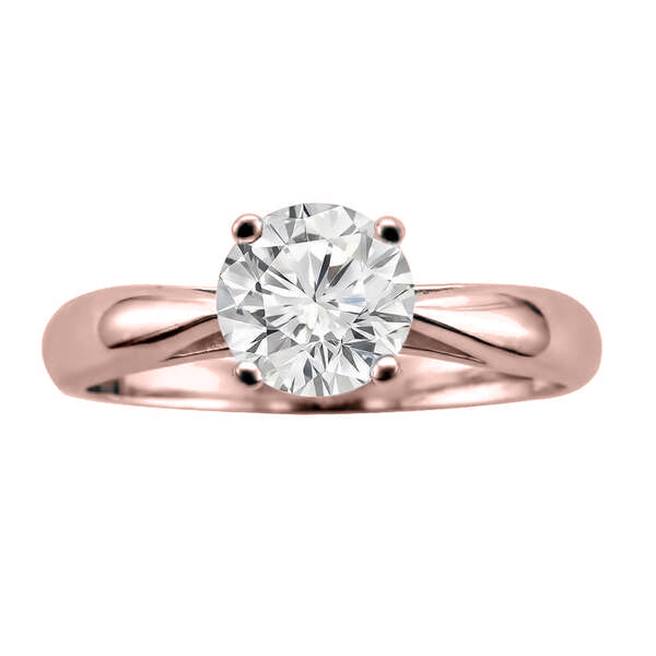 ERS0106, Gold Solitaire Engagement Ring, Setting Only