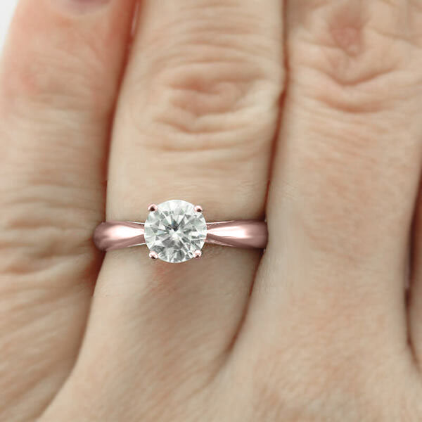 ERS0106, Gold Solitaire Engagement Ring, Setting Only