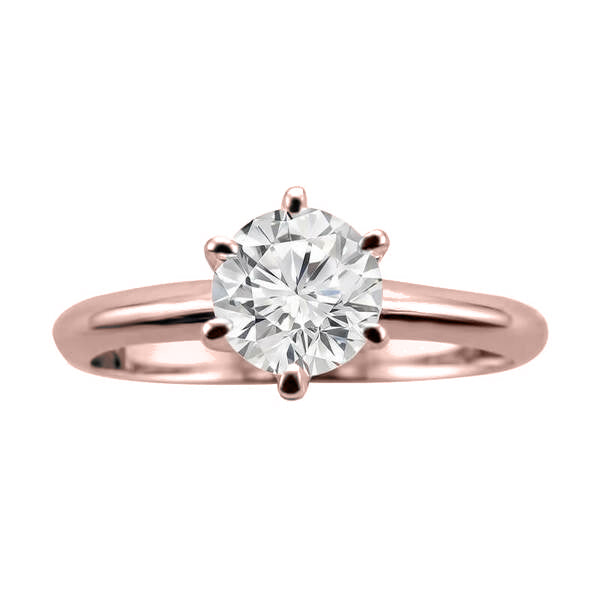 ERS0107, Gold Solitaire Engagement Ring, Setting Only