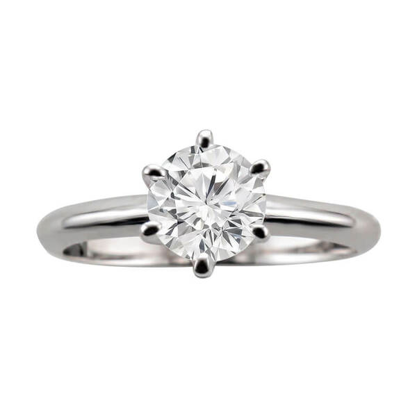 ERS0107, Gold Solitaire Engagement Ring, Setting Only