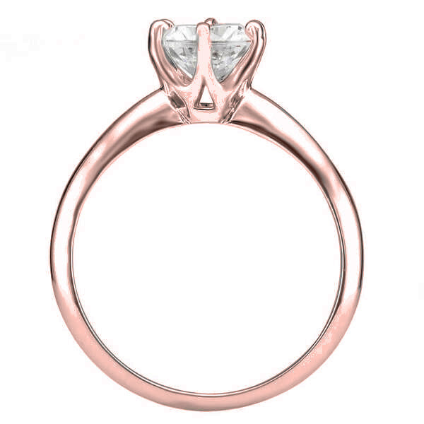 ERS0107, Gold Solitaire Engagement Ring, Setting Only