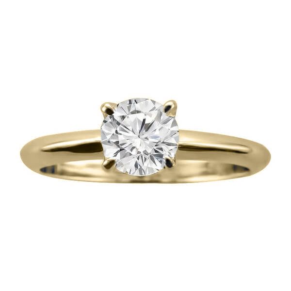 ERS0108, Gold Solitaire Engagement Ring, Setting Only