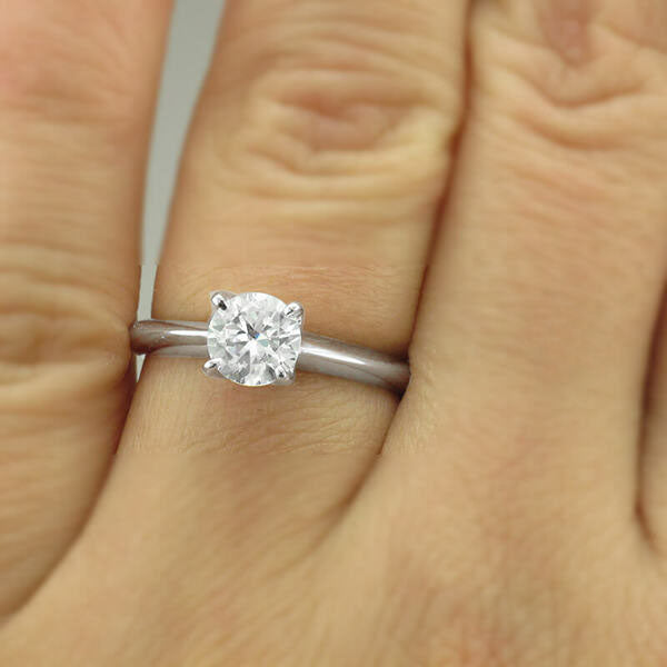 ERS0108, Gold Solitaire Engagement Ring, Setting Only
