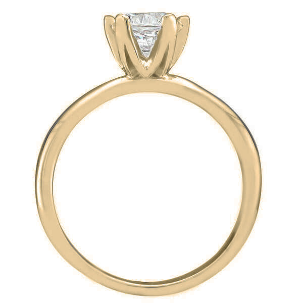 ERS0109, Gold Solitaire Engagement Ring, Setting Only
