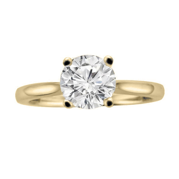 ERS0111, Gold Solitaire Engagement Ring, Setting Only