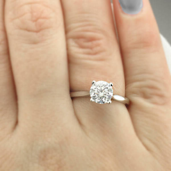 ERS0111, Gold Solitaire Engagement Ring, Setting Only