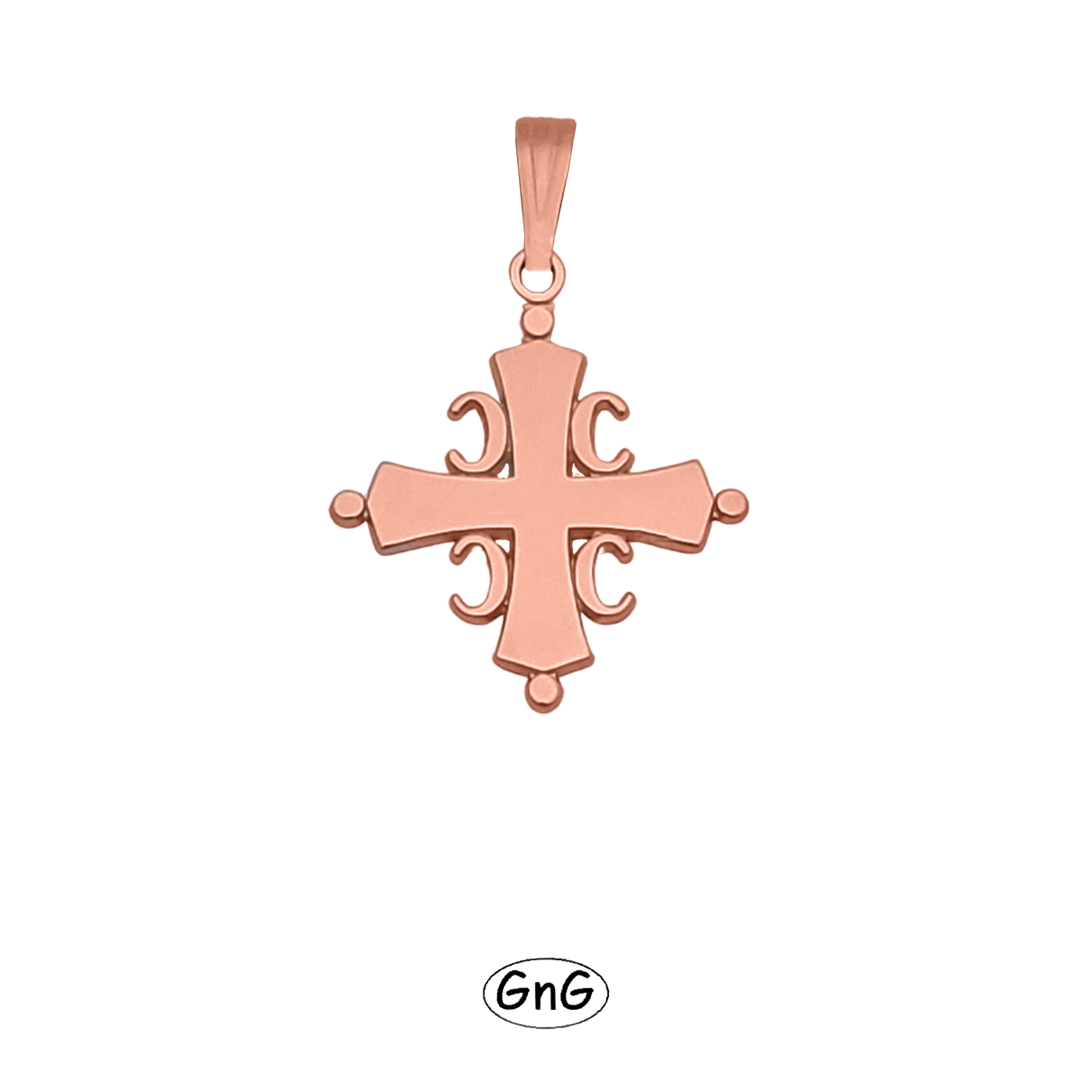 GE05, Gold Serbian Pendant, 4C, GnG Design