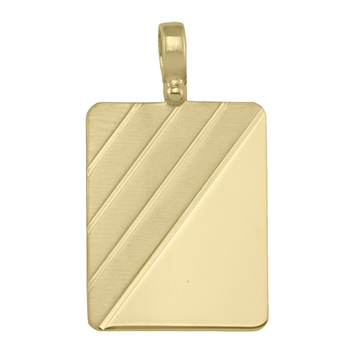 PDT0102, Gold Pendant, Engravable Dog Tag