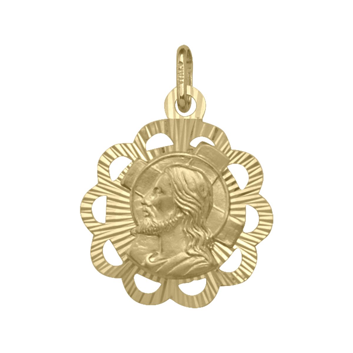 PMA0210, Gold Pendant, Madonna & Jesus