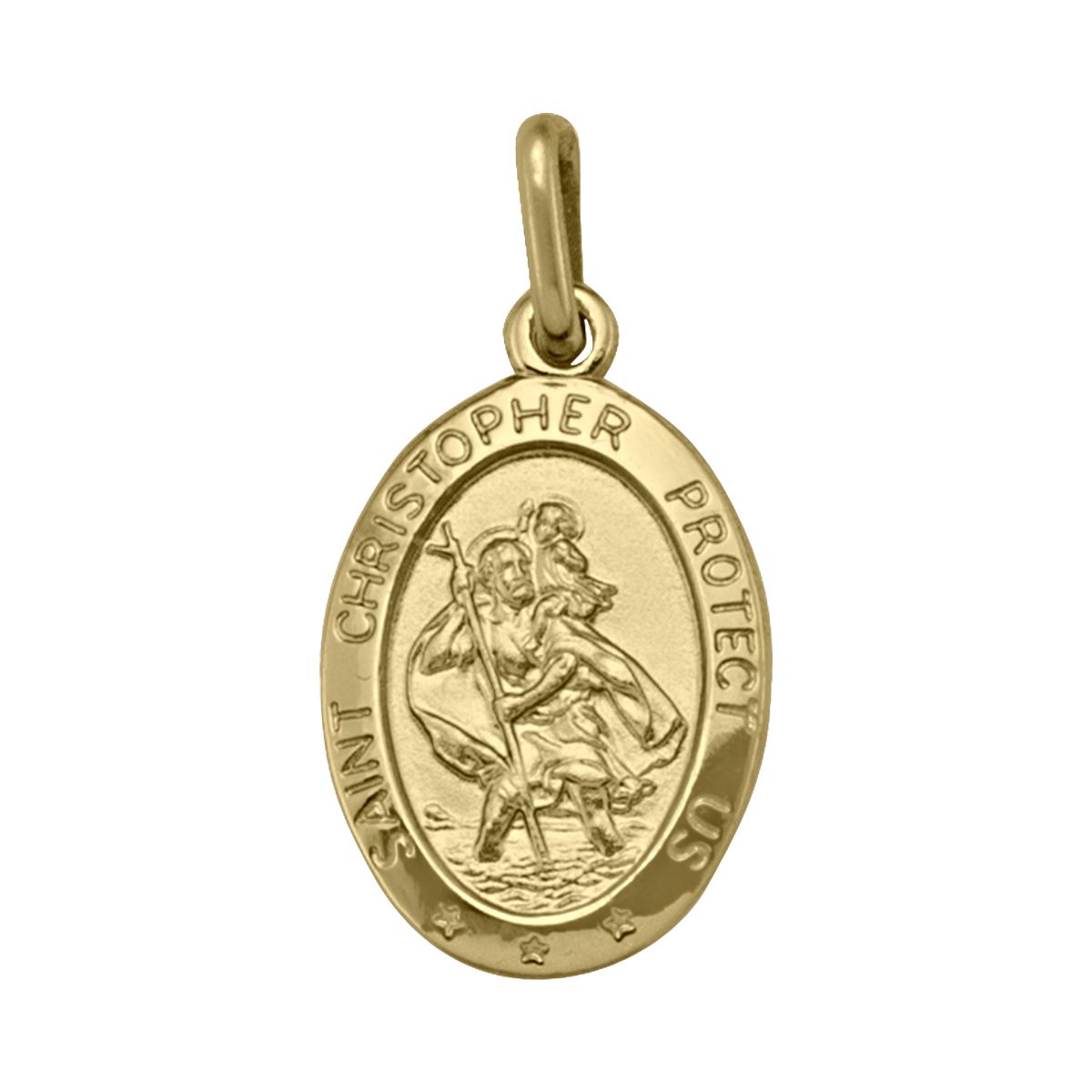 PST0304, Gold Pendant, St. Christopher
