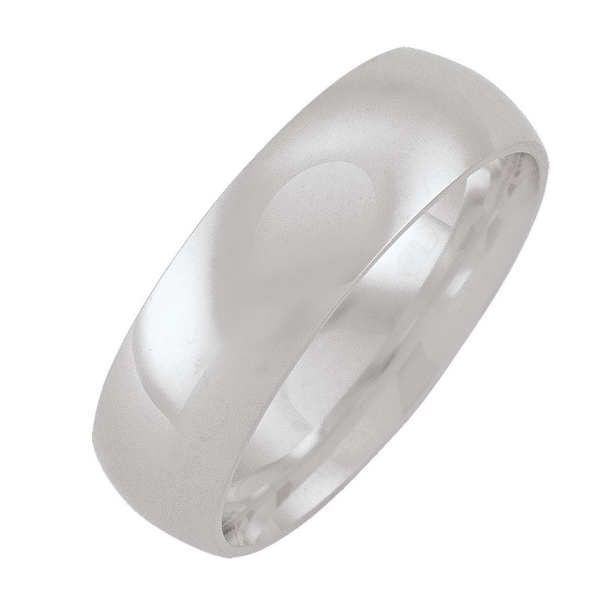 WB0106A, Gold Wedding Band, 6 mm, Domed Top, Inside Comfort Fit