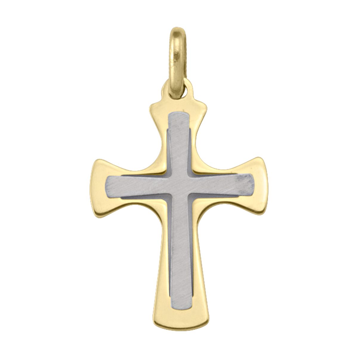 X0310, Gold Cross, Two Tone