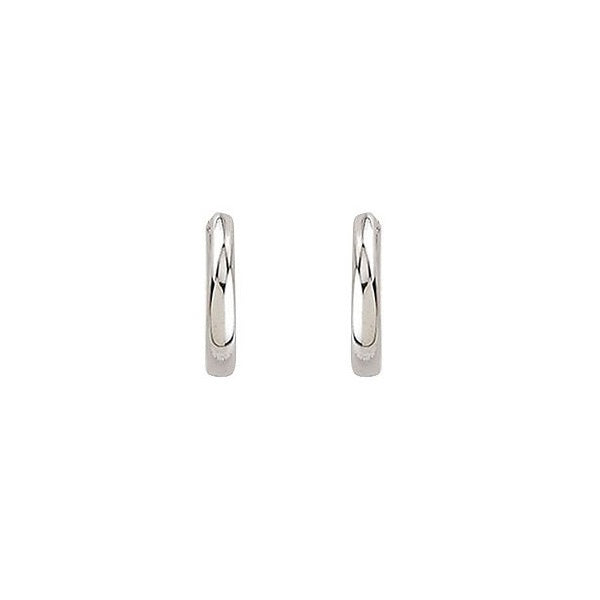EN1510, Gold Earrings, Huggies, High Polish Plain
